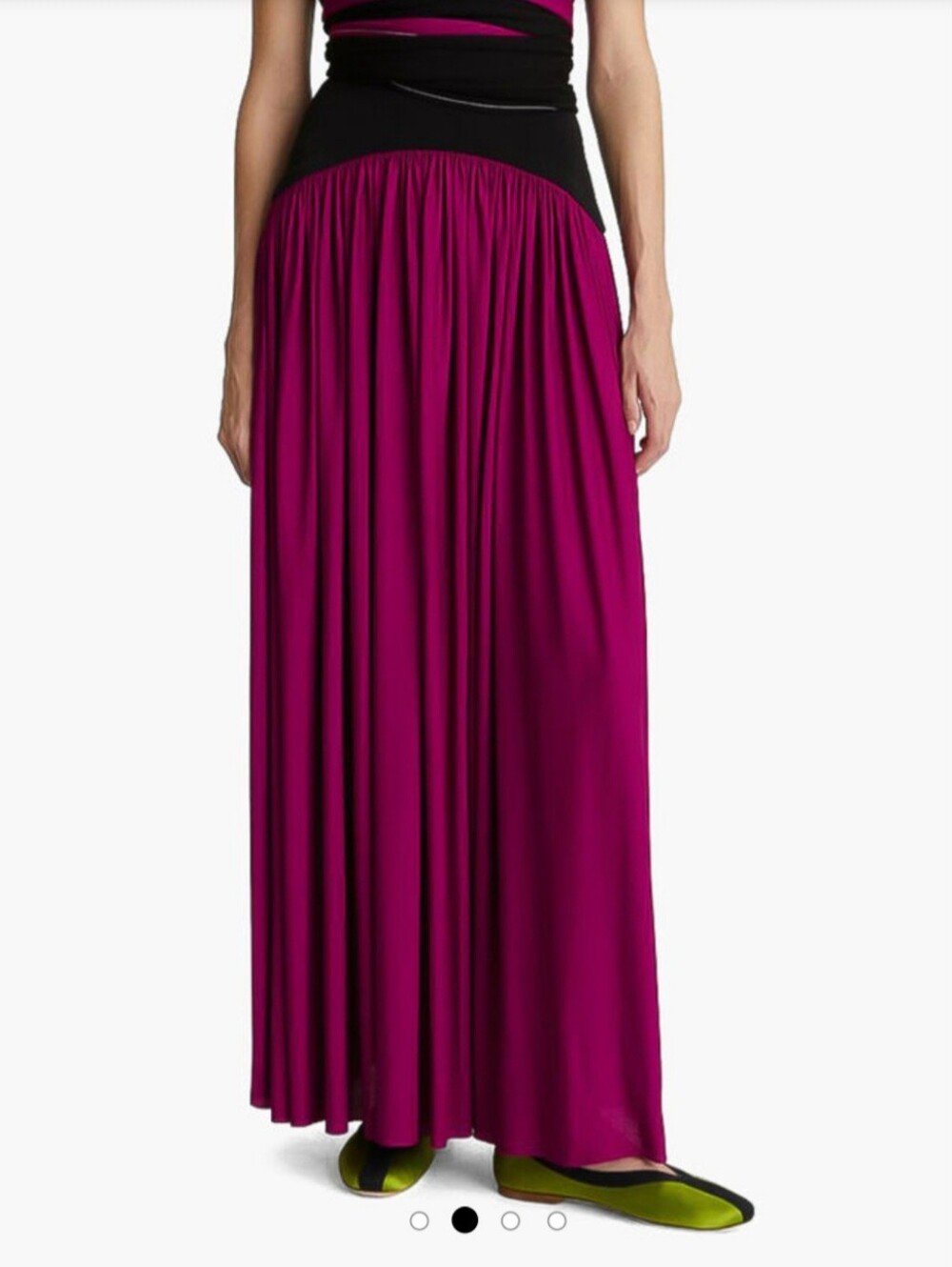 Tory Burch Magenta and Black Maxi Skirt